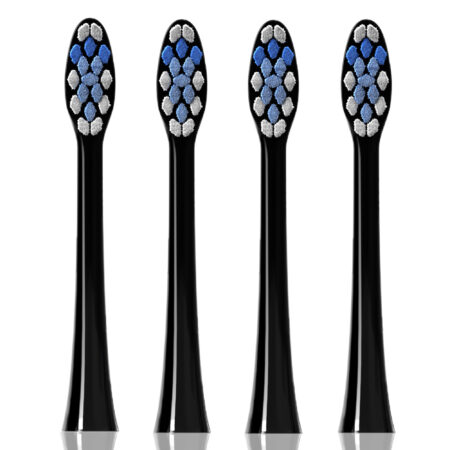 Tristan Auron 4x Bürstenköpfe schwarz (Modell Smart One)