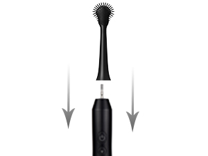 Aufsteck-System für ein einfaches Austauschen des Bürstenköpfes