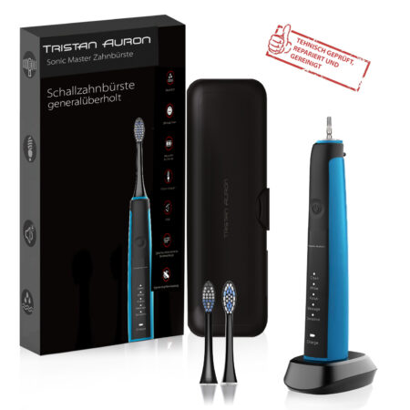 Tristan Auron Schallzahnbürste Sonicmaster Generalüberholt mit Reiseetui (blau)